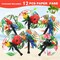 12 Pack Hawaiian Parrot Paper Hand Fans Decorative Folding Handheld Fans Birthday Party Supplies